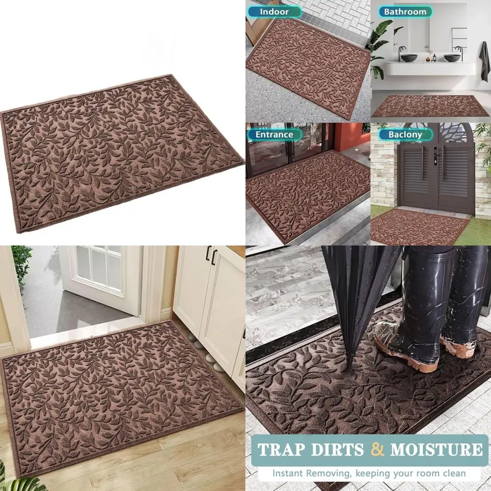 

Durable Heavy-Duty Welcome Mat, Thick Absorbent Rubber, Non-Slip, Easy to Clean, 47 x 32