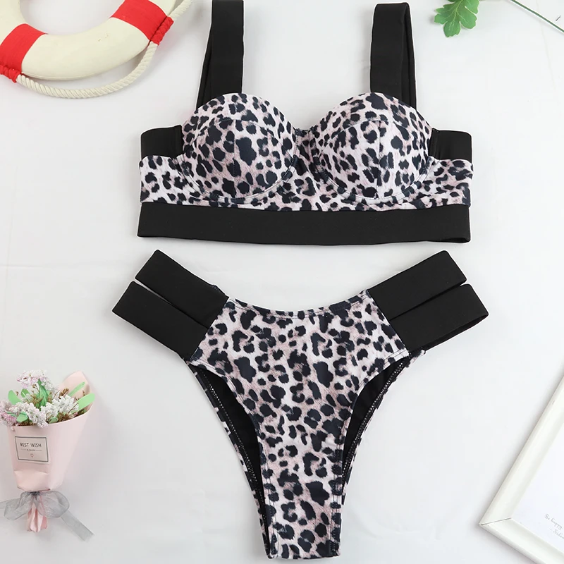 2024 Sexy Push Up Bikini Set High Waist Swimsuit Vintage Women Swimwear Summer Beachwear Bodysuit Brazilian Biquini Bathing Suit