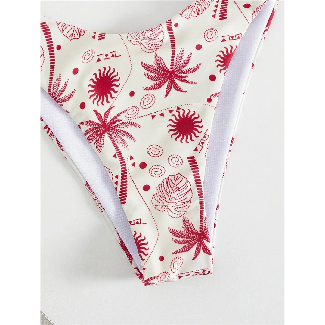 XS - L Neuer bedruckter Neckholder-Bikini, brasilianischer Bikini, Damen-Badeanzug, zweiteiliges Bikini-Set, Badeanzug für Damen, Badebekleidung, Badeanzug, Schwimmanzug V7173 – Detail 25
