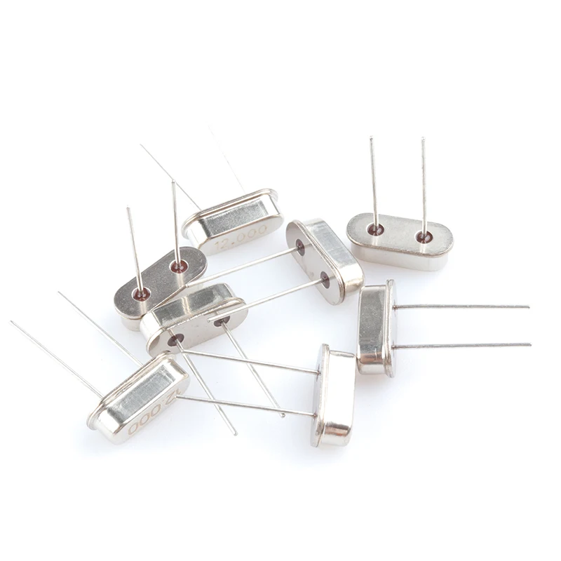 10PCS 4Mhz 6Mhz 8Mhz 12Mhz 16Mhz 20Mhz 24Mhz 32.768K Quartz Crystal Resonator Passive Oscillator HC49S 8.000MHZ