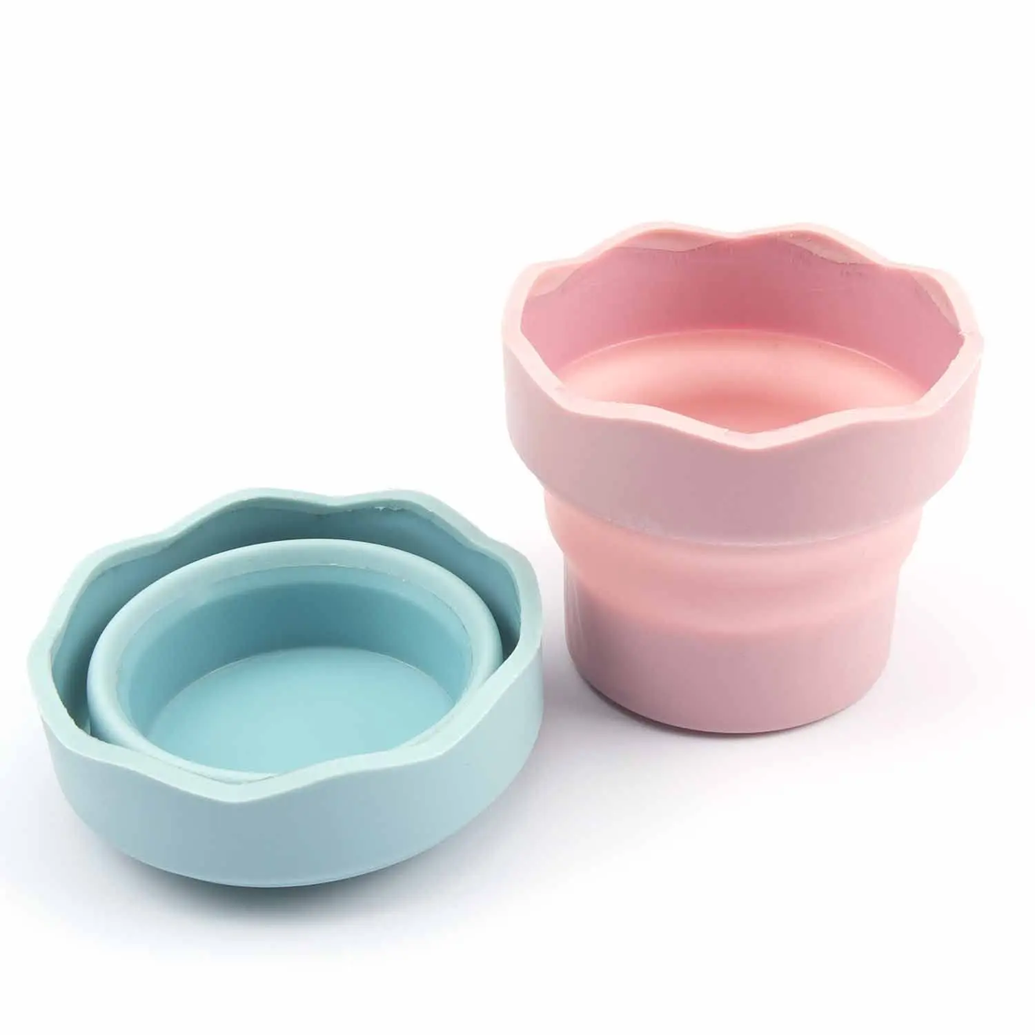 Silicone Watercolor Paint Washing Bucket Portable Scalable Telescopic Cup Folding Brush Washer Collapsible Paint Brush Cleaner view 2