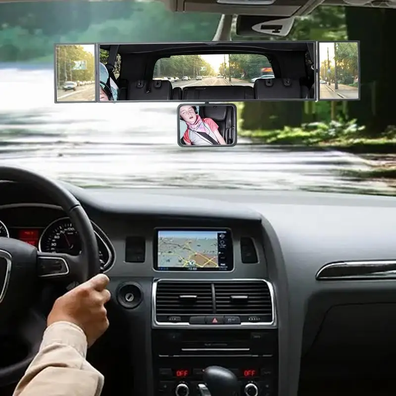 Car Mirrors Rear View Mirror Wide Angle Panoramic Assisting Large Vision Interior Monitor Automotive Accessories Universal