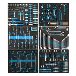 305-Piece Car Repair Tools filled in 6 EVA Foam Trays for Tool Trolley Automotive Repair Tools （not include tool cart））