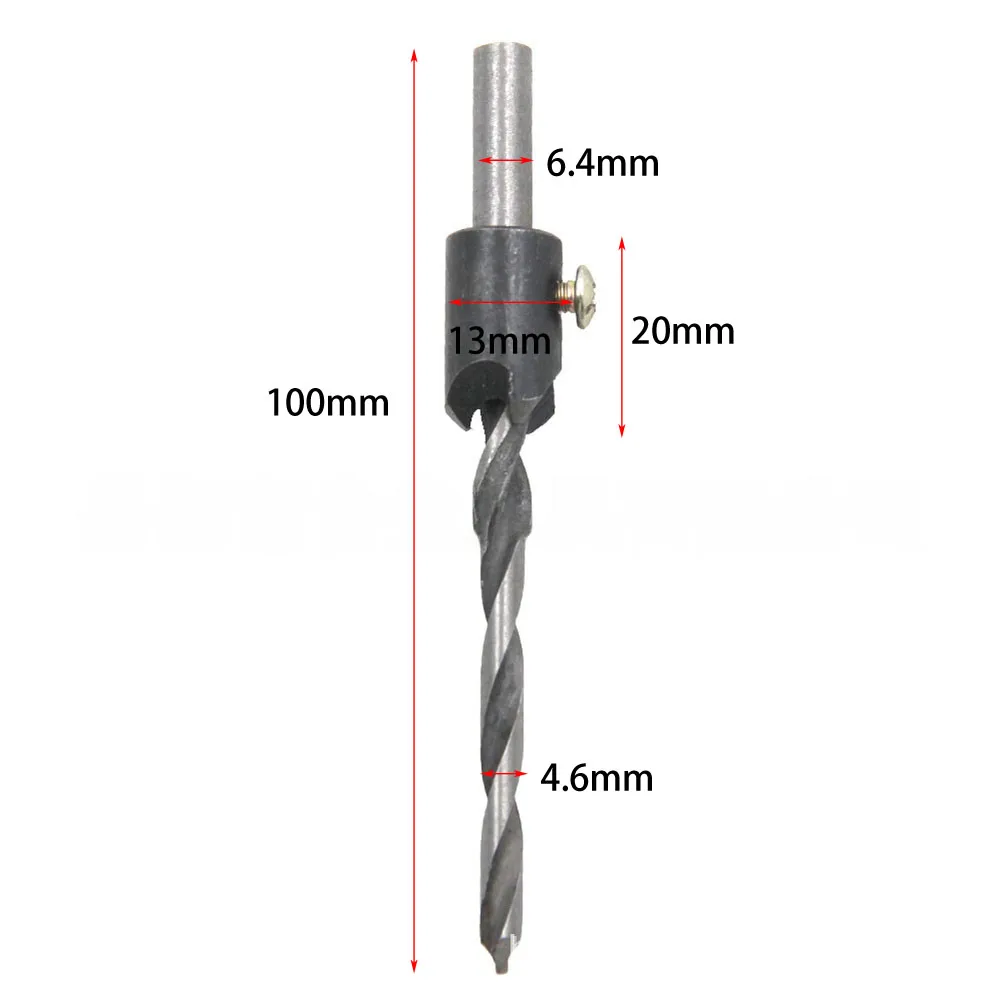 

DIY Projects Step Drill Bit Woodworking Step Drill Bit Drill Bit Carbon Steel Countersink 4.5mm And 6.5mm Steps