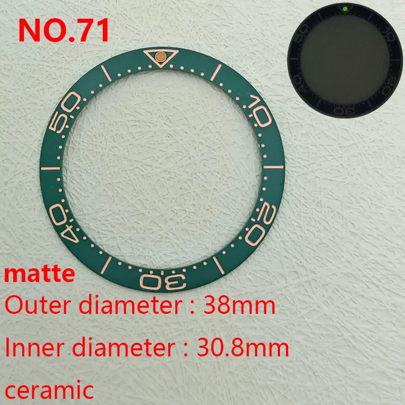 38mm SUB Diving Lunetta Inserto Misura 40mm Cassa Dell'orologio Inserto Anello Con NH36 NH35 Movimento Accessori Per Orologi Perla Luminosa