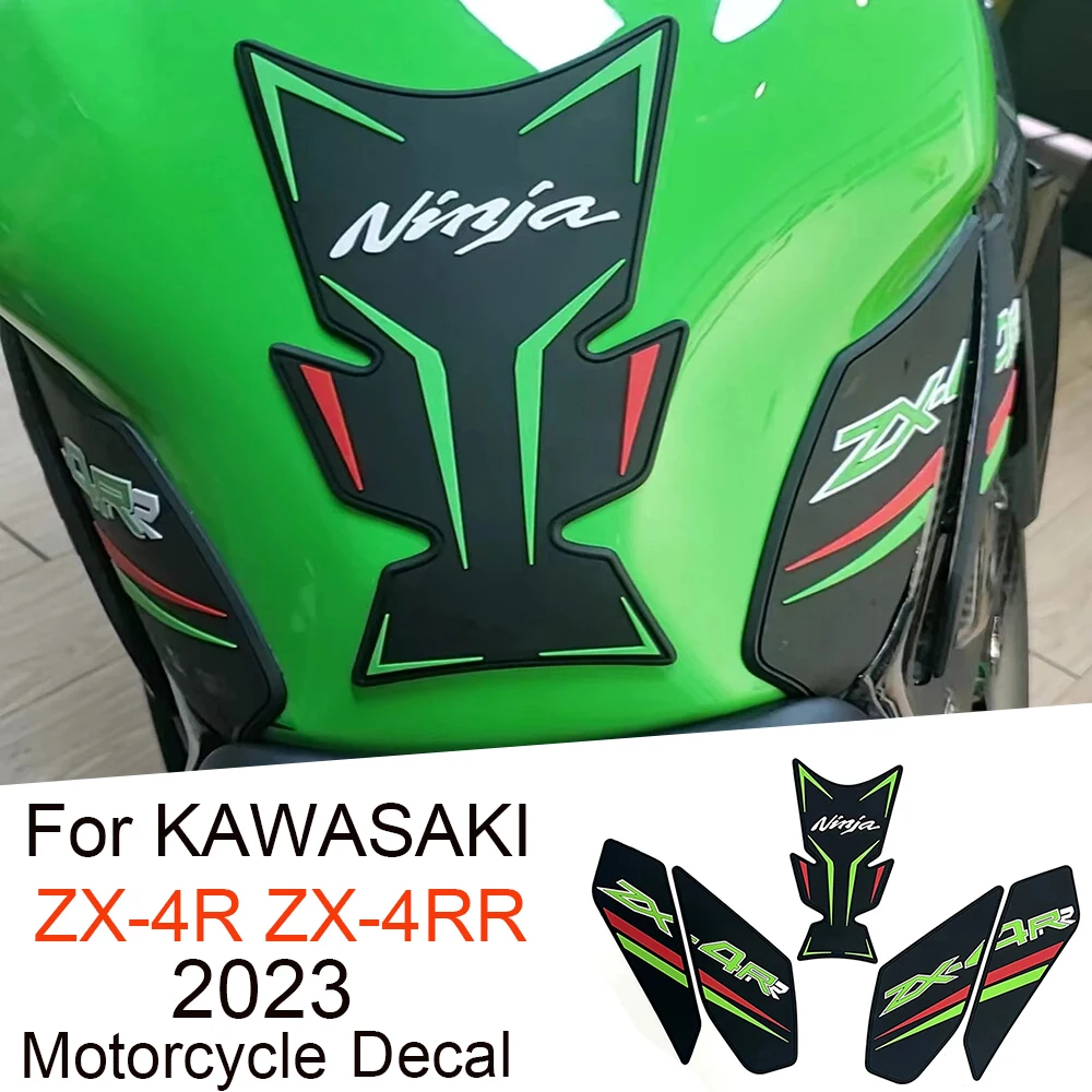 ZX4R ZX4RR 2023 Motorcycle Accessories ZX 4R & 4RR Sticker Decal Fuel Tank Pad For KAWASAKI ZX-4R ZX-4RR 2023