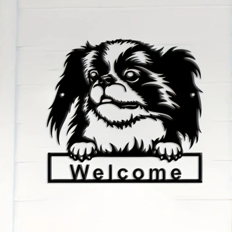 

Welcome Dog Metal Wall Art, Metal Wall Sign Decoration, for Room, Home Decor, Office Living Room Door Garden Yard Decor