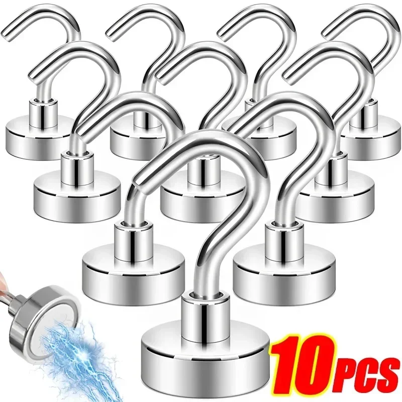 Forte casaco magnético gancho, gancho de metal, ganchos de parede, chaves cabide, casa, cozinha, banheiro armazenamento, 10 pcs, 1 pc