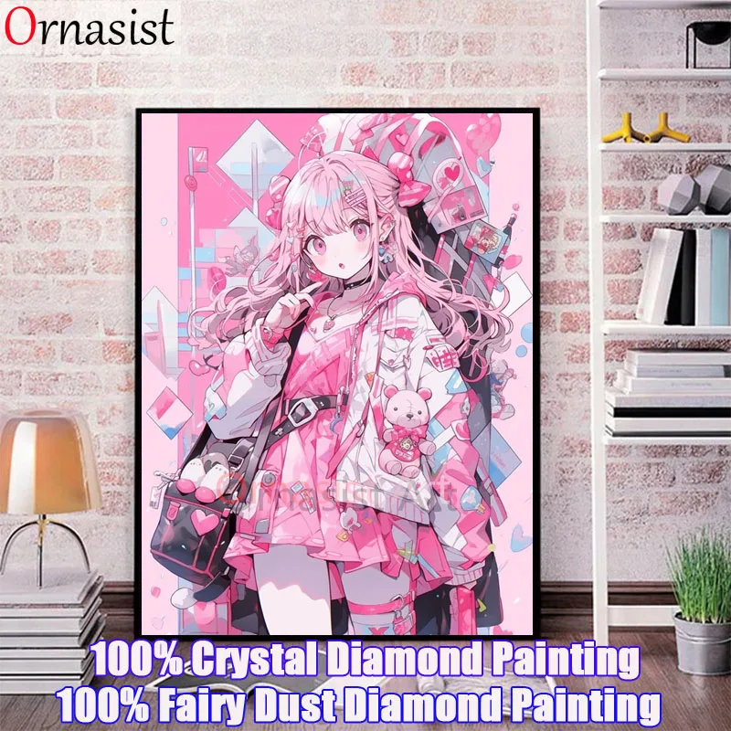 

100% Фея Пыль Алмазная картина 2025 Новая мультяшная девушка Полный кристалл Мозаика Вышивка 5d Diy Набор для вышивки крестом Домашний декор Подарок