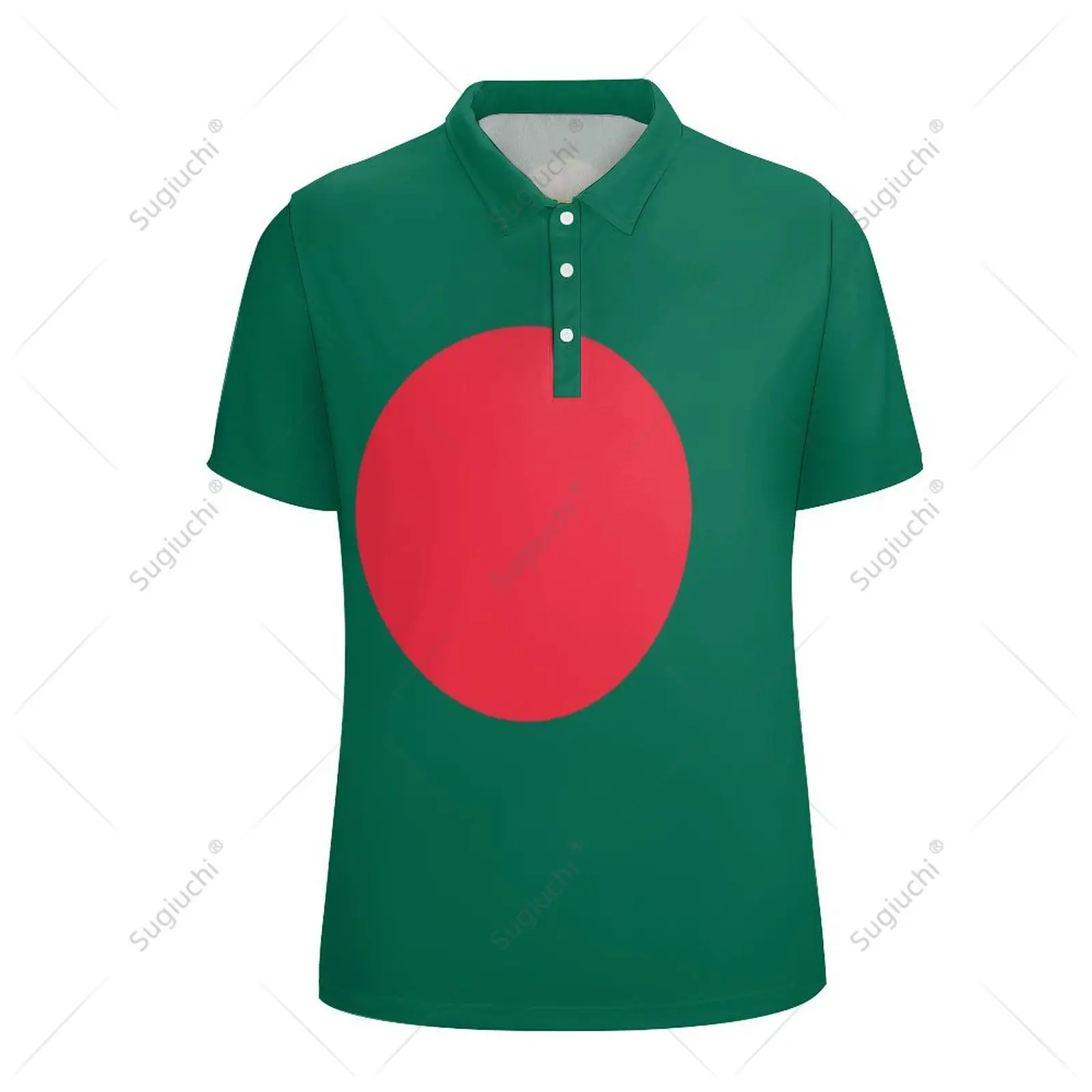 Unisex Polo Shirt Bangladesh Flag 3D Print Man Polo Fashion Clothing Tracksuits Short Sleeves