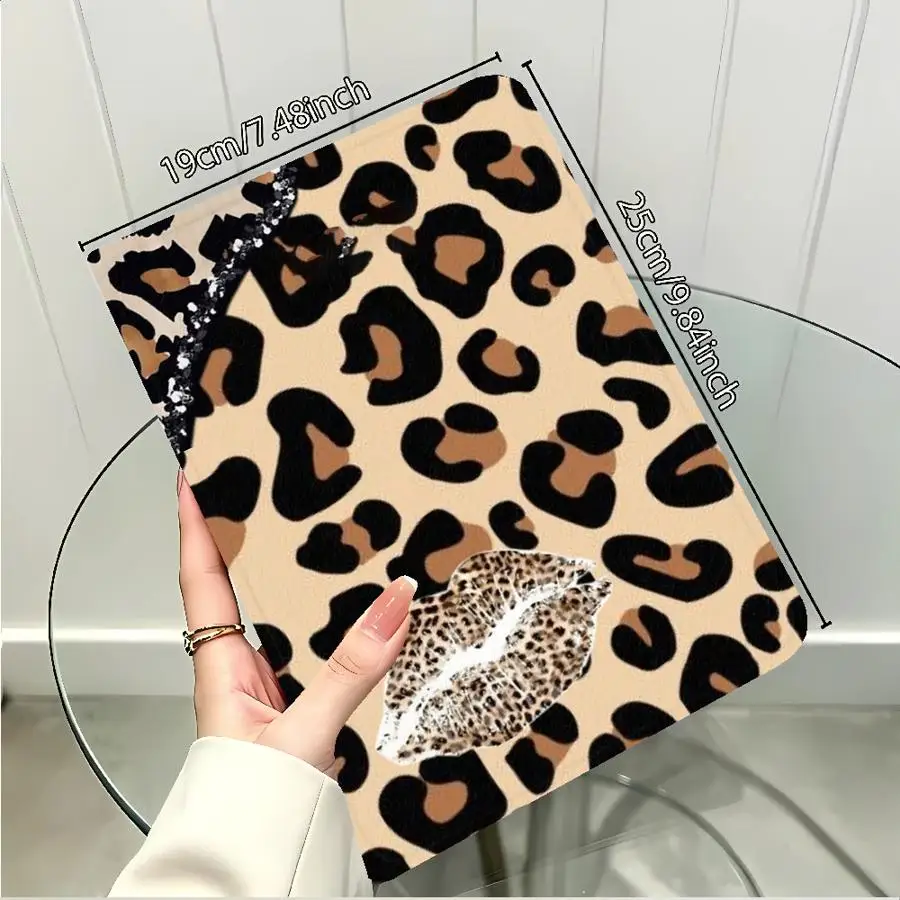 Lip Print Leopard with Pencil Slot Case for Xiaomi Pad 5 6 7 8 Pro Pad 6s Pro 7 Ultra Redmi Pad SE K Pad 8.8 9.7 12.4 Inch