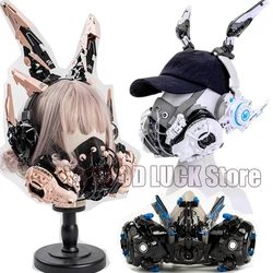 Gothic Mask Mechanical Props Punk style Masks Bluetooth Headset Sci-Fi Technology Functional Wind For Anime Game Exhibition