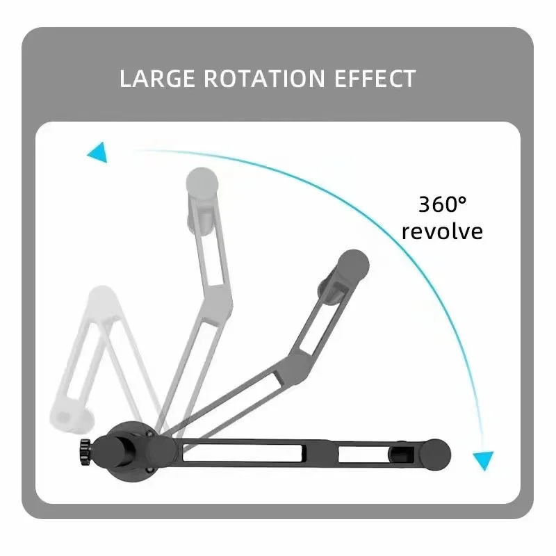 Microscope Swing Arm Metal Bracket 360 Degree Fixedable FoldableUniversal Telescopic Holder for Microscope Holding