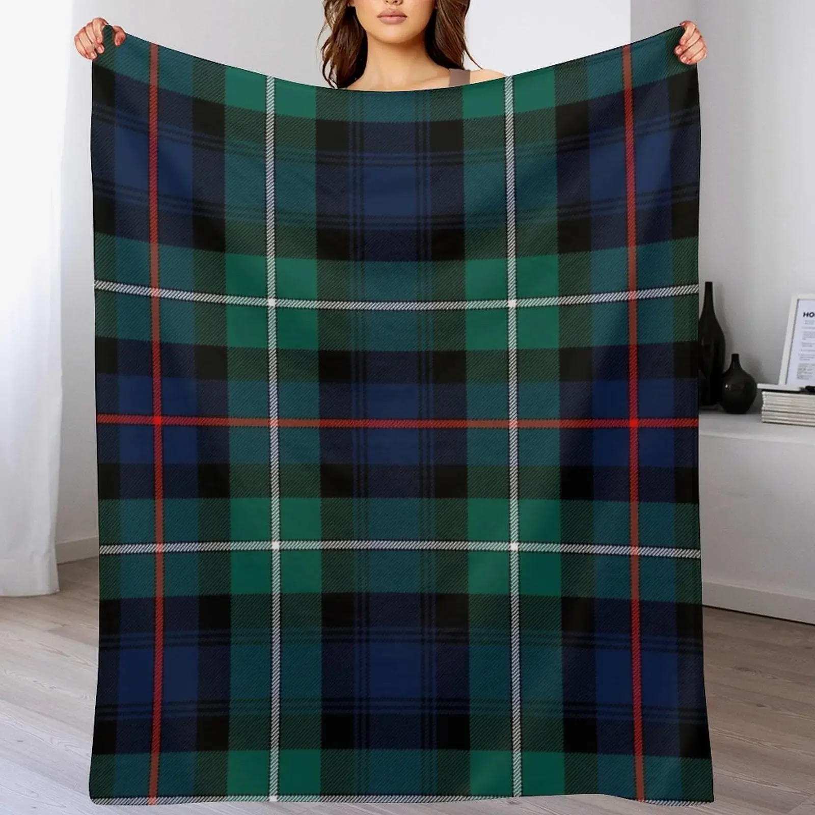 

MacKenzie Modern Tartan Throw Blanket Luxury Blankets Sofas Of Decoration Flannel Plush Blankets
