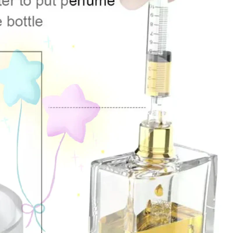 Clear Syringe Perfume Dispenser Accurate Refill Conversion Head BPA Free Lightweight for Home Perfume Sample Filling