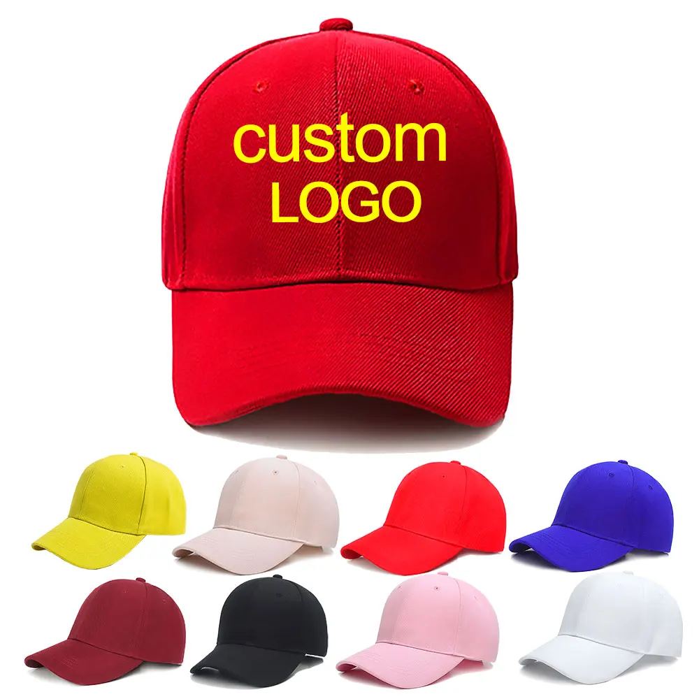 Spring Summer Men's Hats Women's Baseball Caps Custom Embroidered or Printed Logo Decorative Hats (40 per carton) Dropshipping