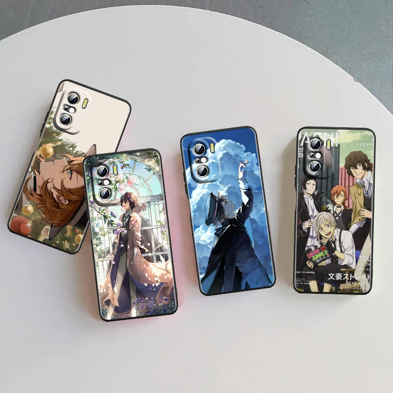 

Bungo Stray Dogs Cool Anime For Xiaomi Redmi 9A 9C 9AT 10C 9 9T 10 12C 13C A3 12 K60 A1 K50 K40 5G Black Soft Phone Case