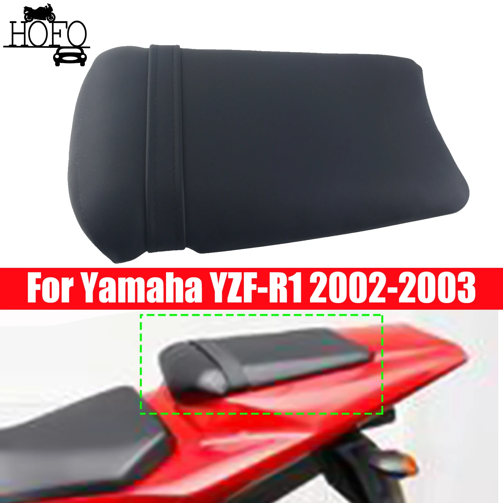 

New Motorcycle Faux Leather Rear Passenger Seats Fit For Yamaha YZF-R1 2002-2003
