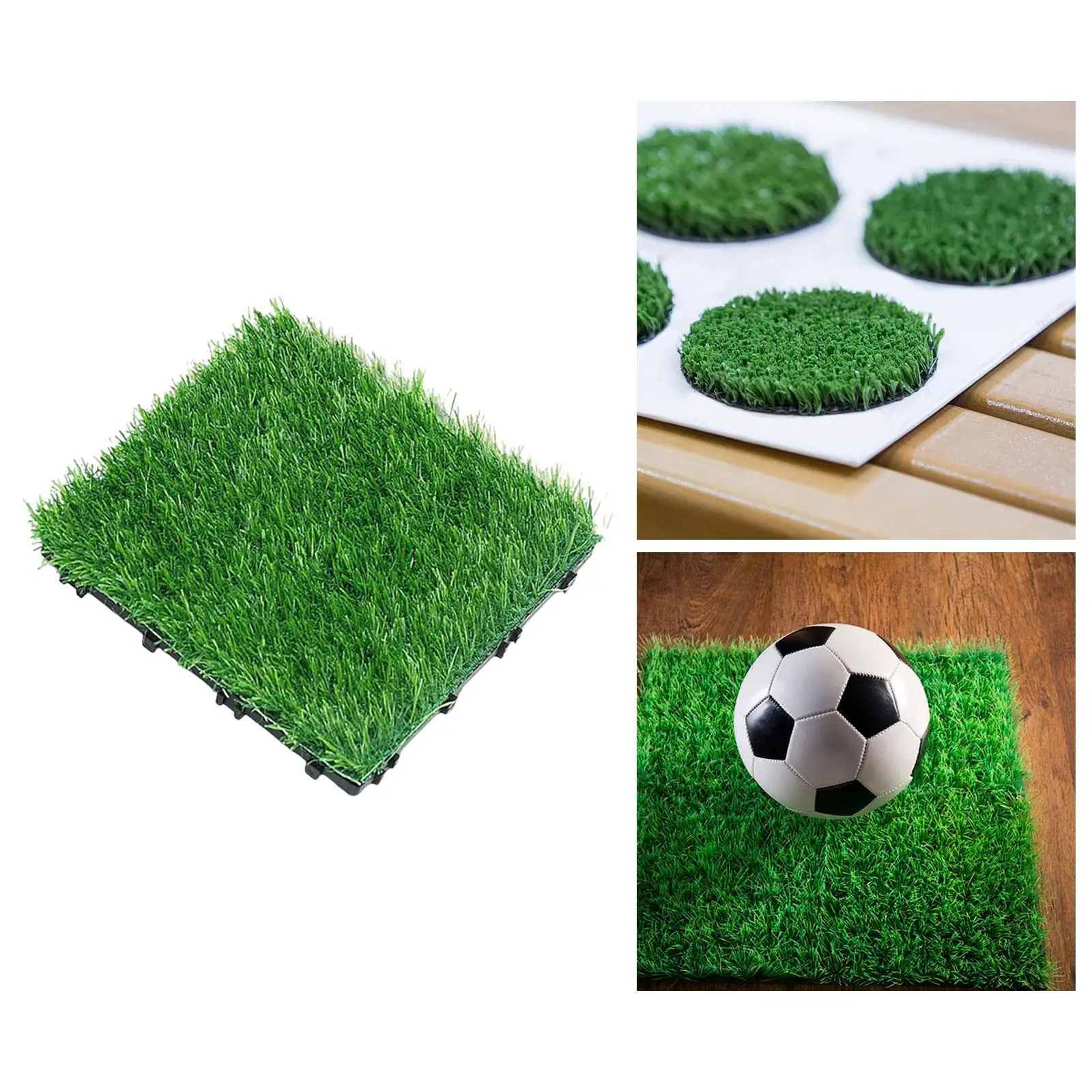 Artificial Grass Turf Tile Fake Grass Flooring Mat Flooring Decor Pad Interlocking for Wedding Patio Indoor Outdoor Garden
