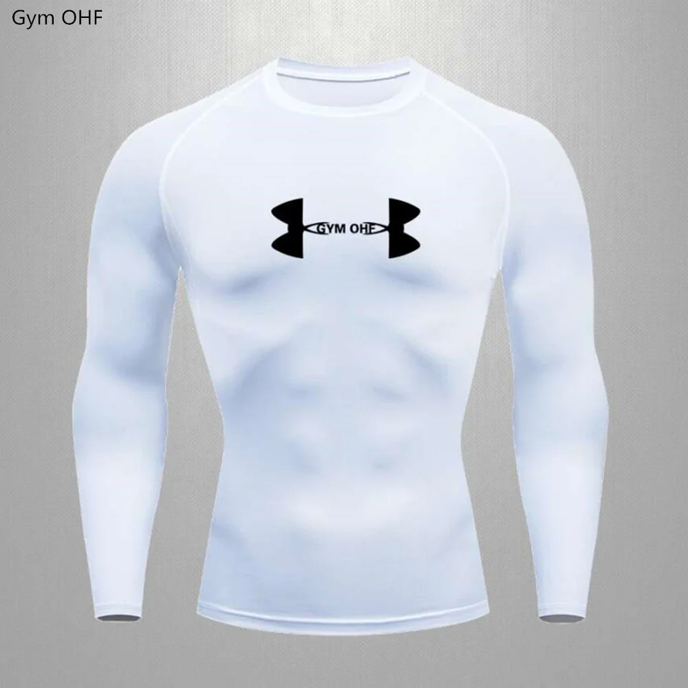 Rashguard Men'S Fitness Gym Sports T-Shirt Compression Quick Dry MMA Boxing Jogging Training Tennis Musculation Camisetas