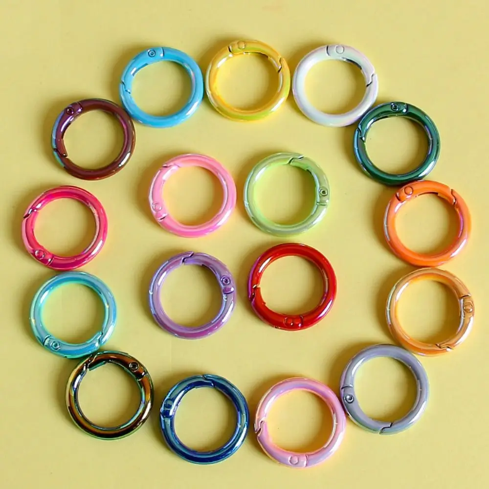 Connecting Ring Colorful Metal O Ring for Keychain Open Rings Split Ring Openable Spring Clasp Jewelry Making Metal