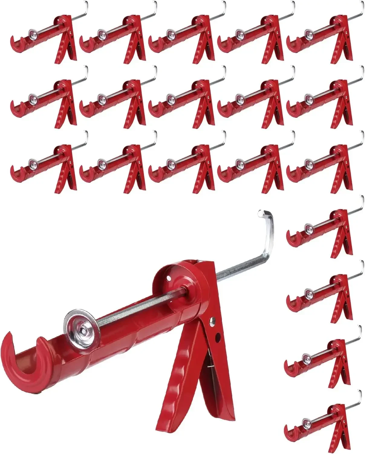 Caulking Gun, 10:1 Thrust Ratio, 20 Pack, Red, Tool Gun, Caulk Gun No Drip, Hand Guns, Silicone Gun,