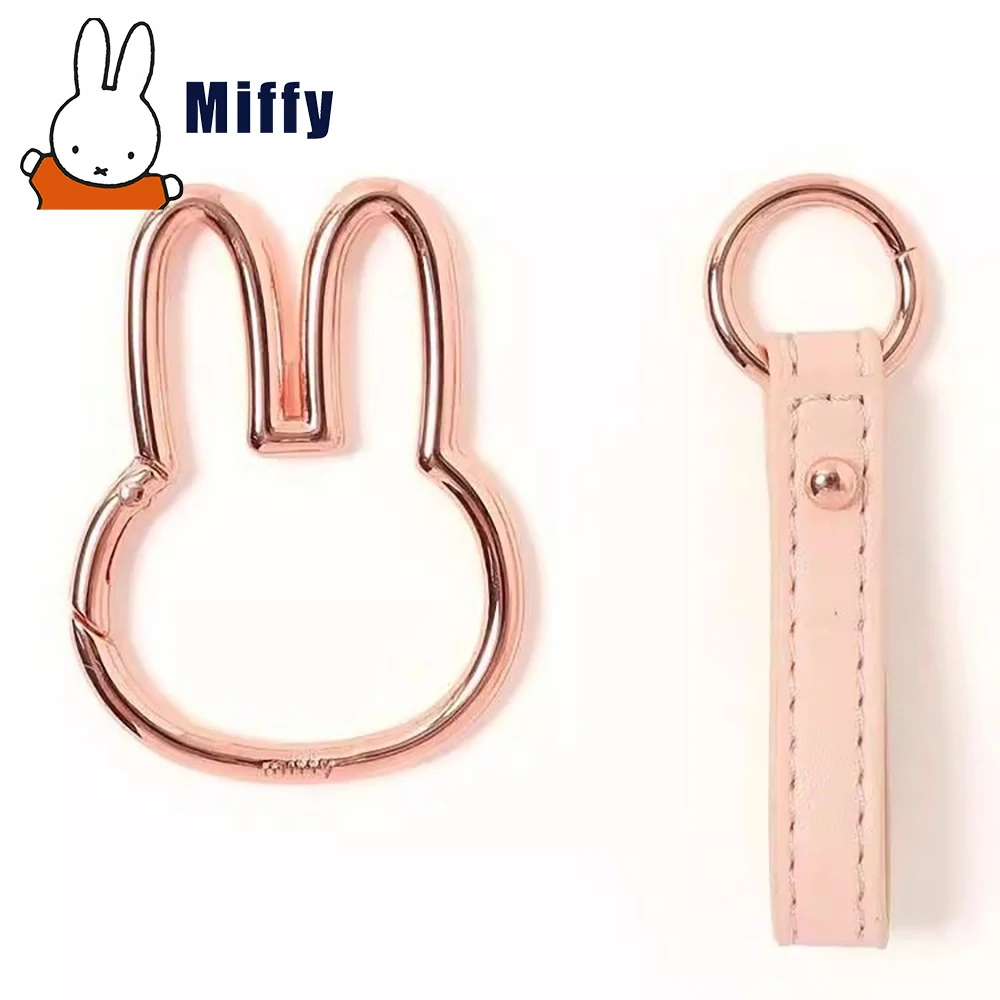 Kawaii ميفي مفتاح سلسلة لطيف أرنب شكل رأس حلية صغيرة قلادة الكرتون الأرنب على ظهره معلقة الديكور فتاة هدية #1