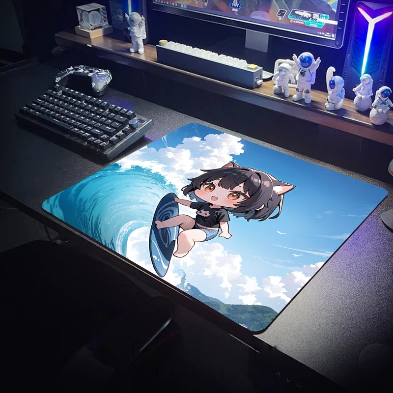 XXL waterproof Mouse Pad 900X400 surfing Girls mosuepad Anime Keyboard Mat Desk Gamer Mat Kawaii Cute Office Accessories Carpet