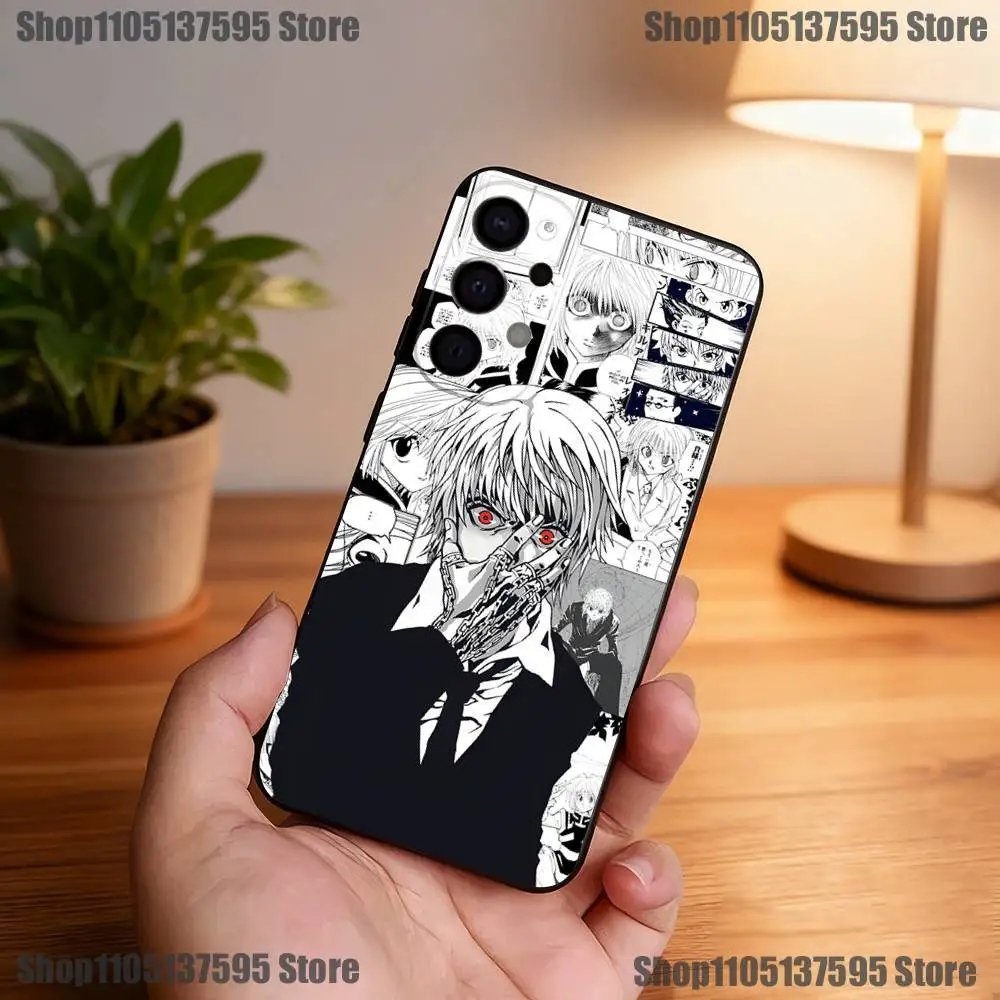 حافظة هاتف Hunter X Hunter Kurapika لهاتف سامسونج S25، S24، S21، S22، S23، S30، Ultra، S20، Plus، Fe، Lite، 5G غطاء أسود