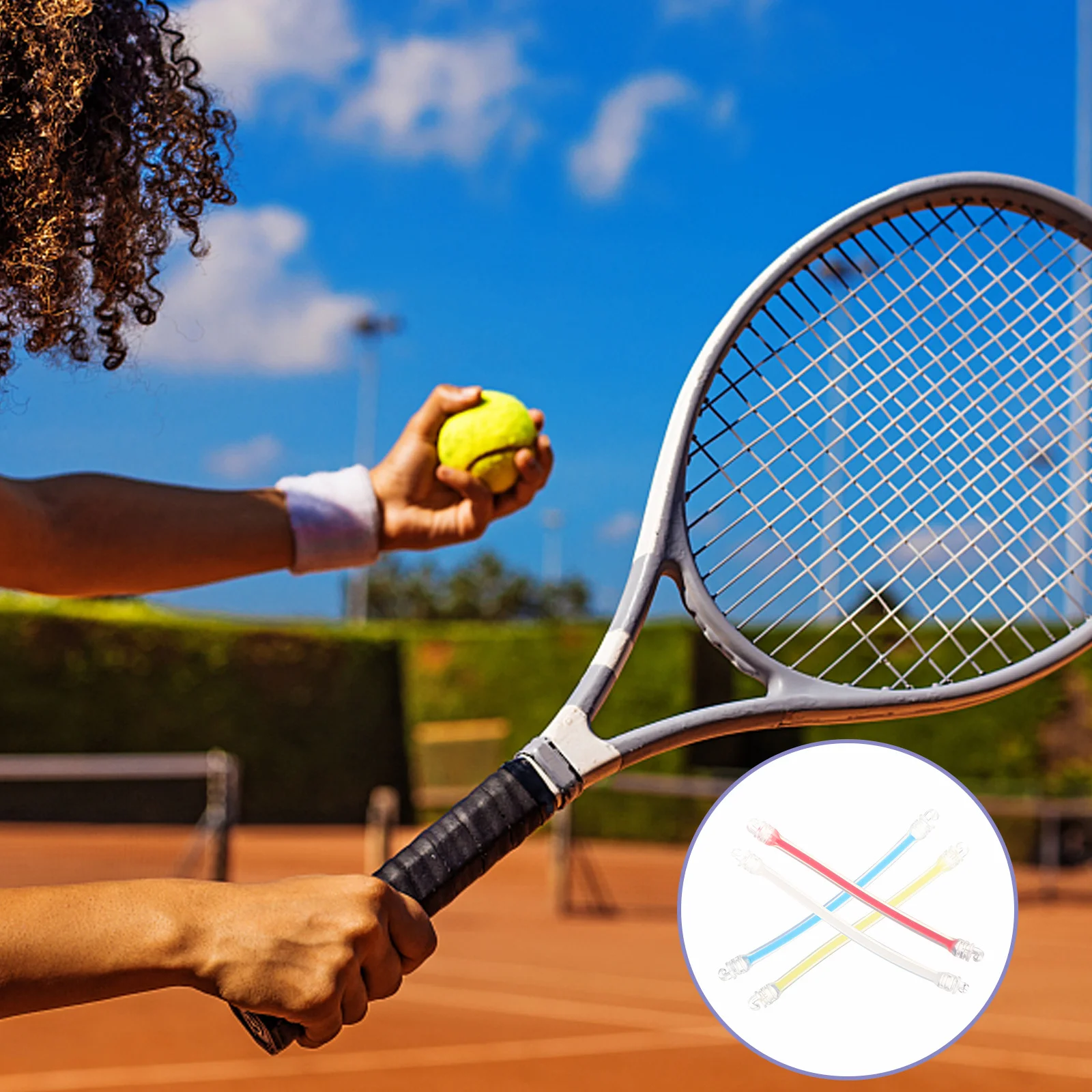 

4Pcs Silicone Tennis Dampener Racket Vibration Absorber Reduces String Noise Enhances Comfort Control Ideal Tennis Gift for Men