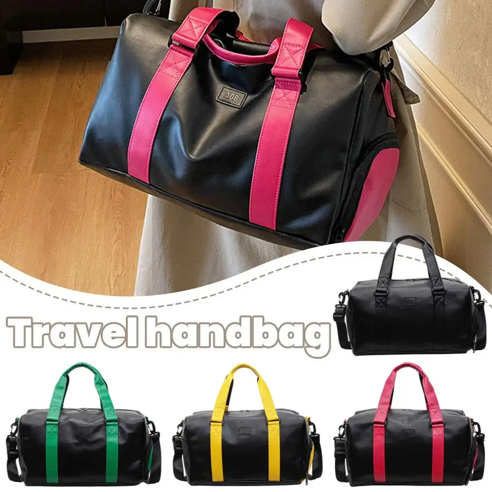 

Faionable Waterproof Soft Leather Crossbody Bag for Women Travel Handbag Wet And Dry Separation ort Trip Bag Leisure Scene