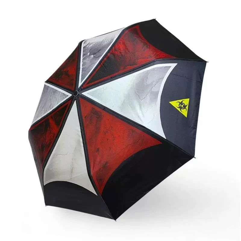 Creative Automatic Sun Sunscreen Umbrella 3 Fold Man Women Biohazard Resident Evil Zombie Outdoor Wind Resistant Parasol