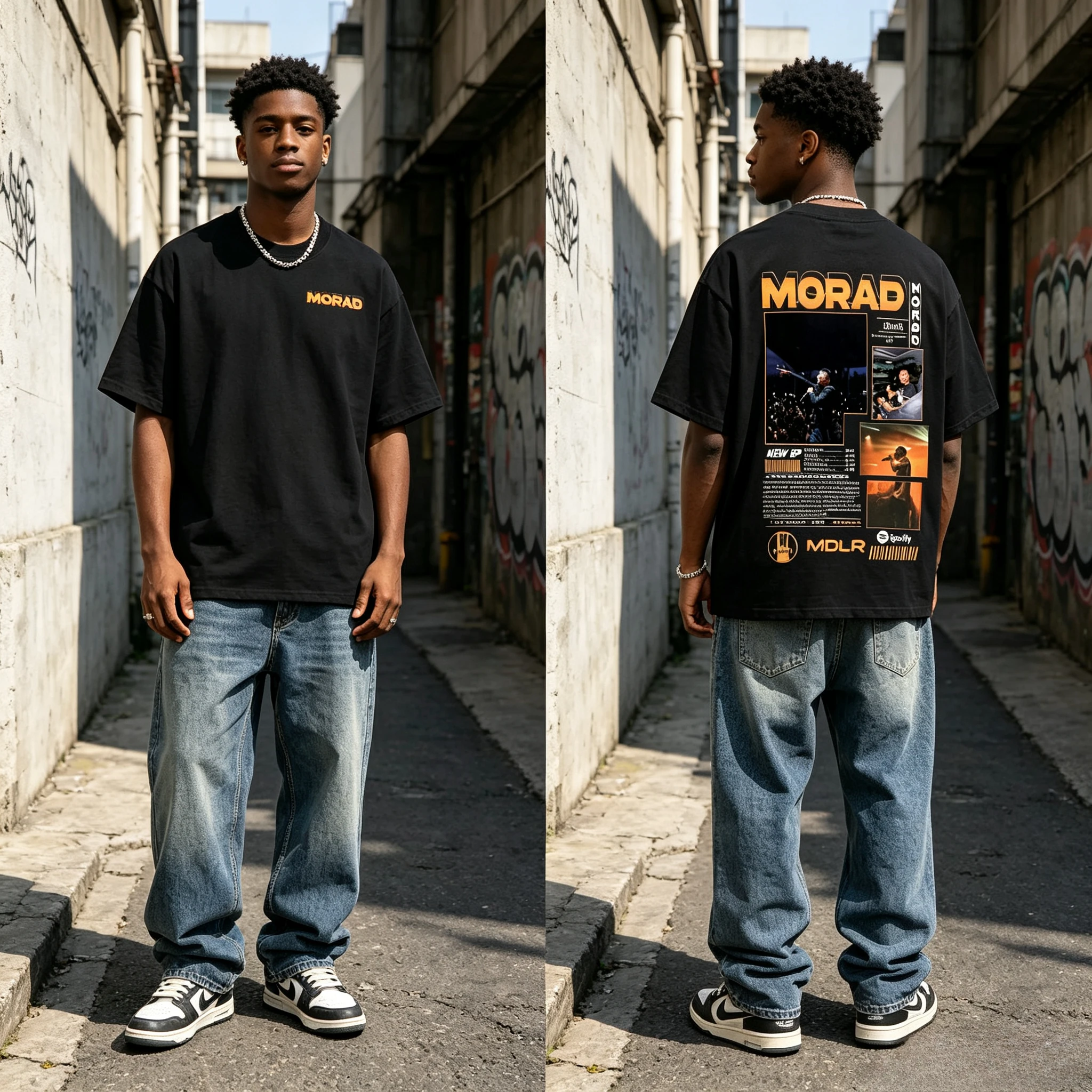 Rapper Morad MDLR Tour Album T Shirt Men's Women High Quality Cotton Tee Shirt Fashion Hip Hop Short Sleeve T-shirts Streetwear
