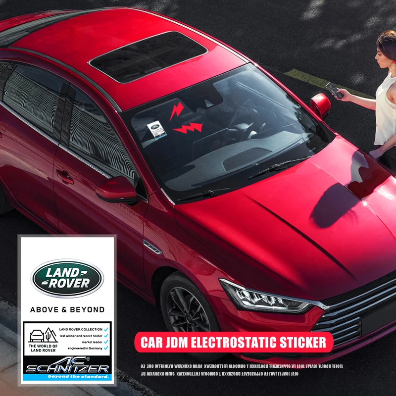 JDM ثابت رأس السيارة الزجاج ملصقات الزخرفية شعار ملصقات لاند روفر ديسكفري 2 3 4 رينج روفر فريلاندر SV SVR حلقي #5