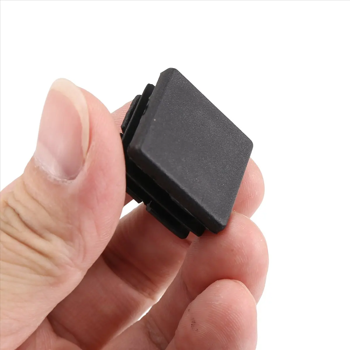 Y17A 200Pcs 1 Inch Square Tube End Cap Plastic Plugs Tube End Caps Post Pipe Cap Cover Tubing Insert Chair Glide Plugs