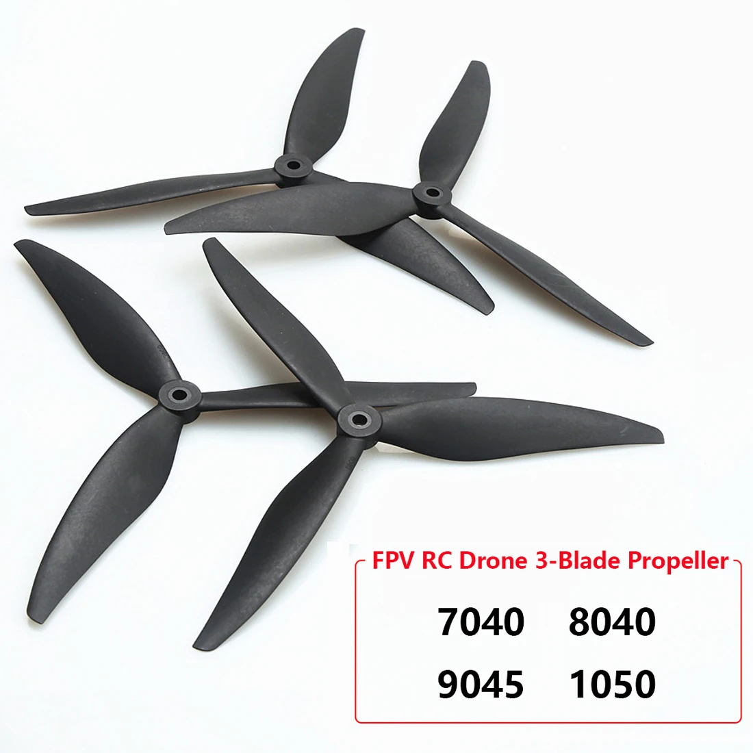2 Pairs Tracker 3-Blade Propeller Fiberglass Nylon CW CCW For 7040  8040 9045 1050 7 8 9 10 inch Multirotor FPV RC Drone