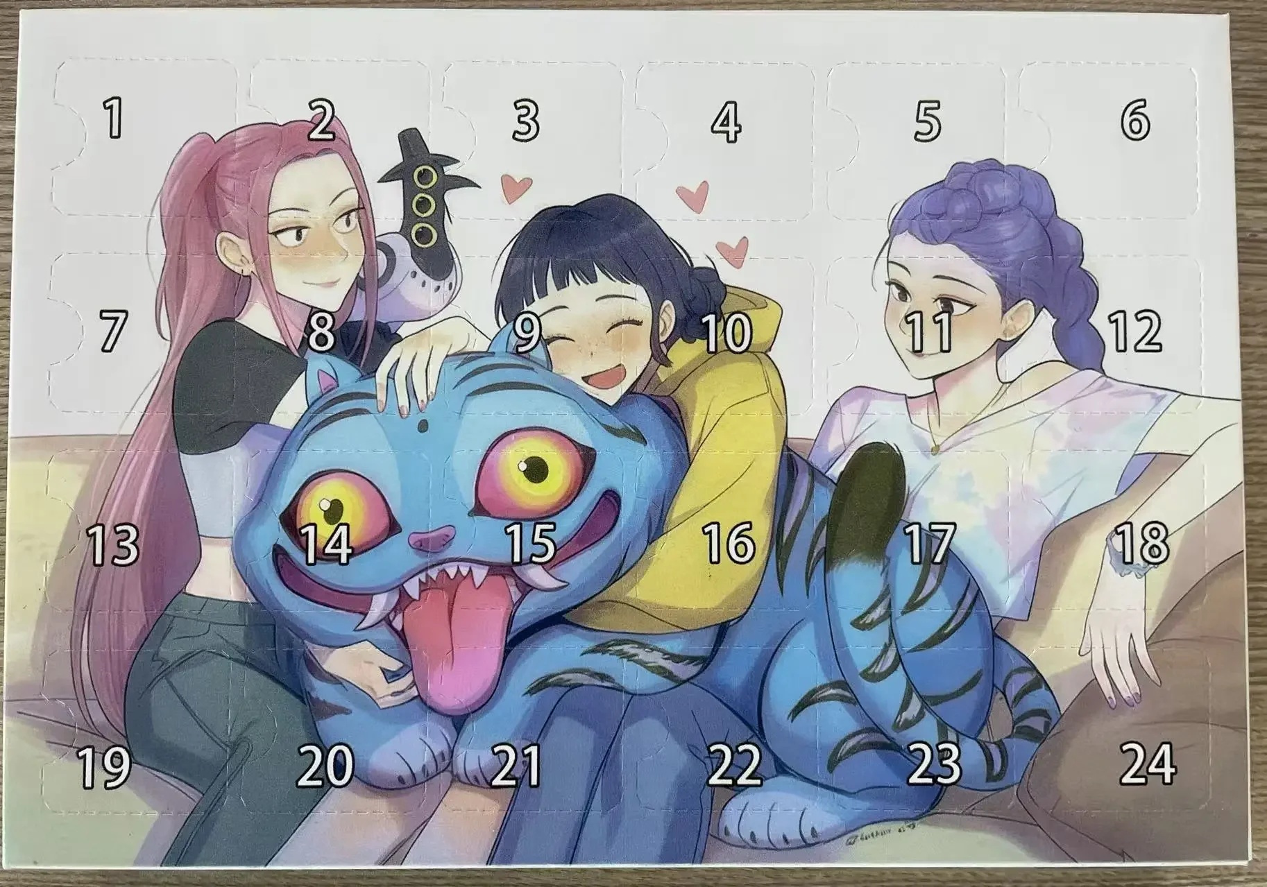 @@ Nuovo calendario dell'Avvento Demon Hunters K Pop Demon Hunters Rumi Mira Zoey Tiger Calendario dell'Avvento per il conto alla rovescia di NataleRegalo @ 24 giorni