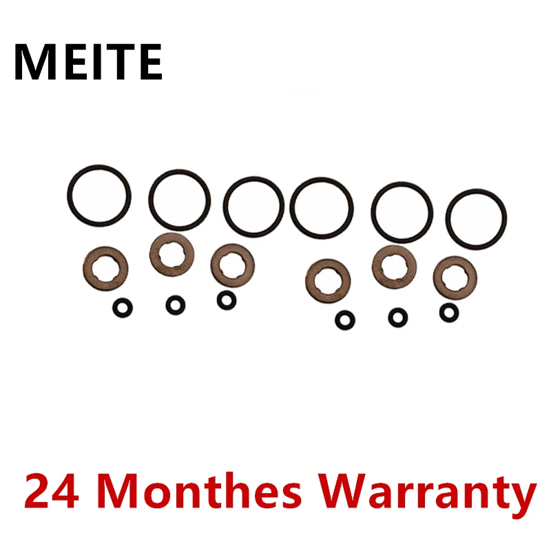 6 Set Injector Seal Rings O-Ring Kit For Audi A4 A5 A6 A7 A8 For VW Touareg 3.0 TDI 059130519 059130119 059130519B WHT000884