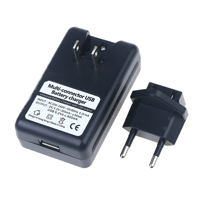 Universal Mobile Battery Charger – USB-Port Li-ion Cell Phone Charger with EU/US Plug