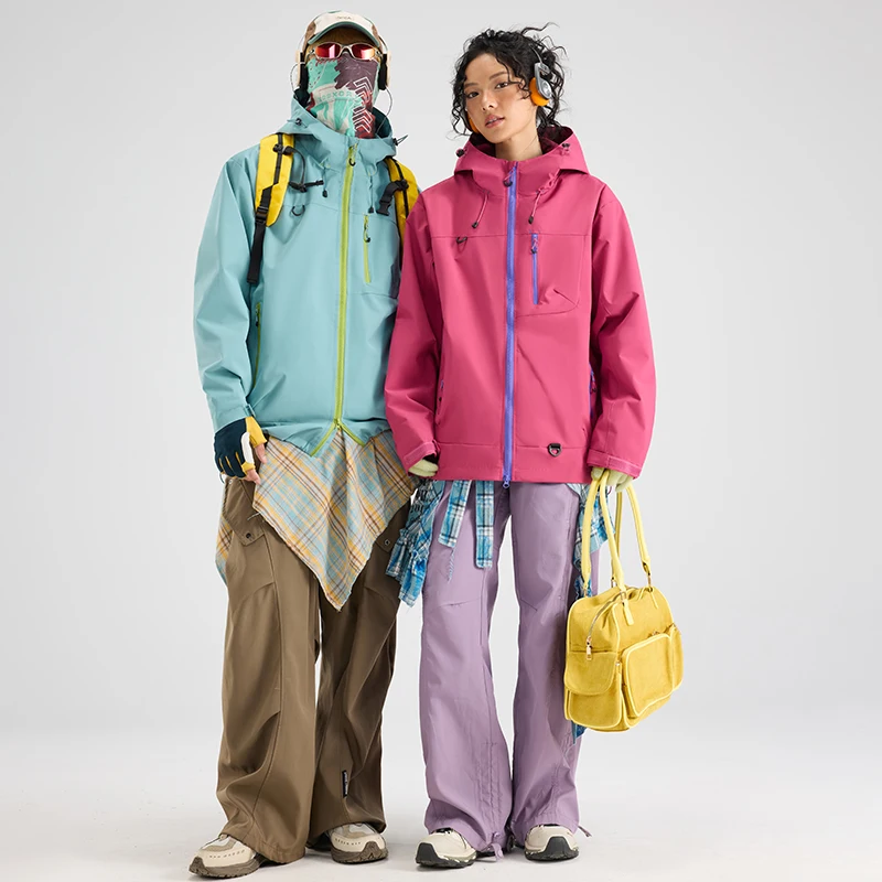 Immagine 5: Giacca da Escursionismo Unisex Impermeabile, Giacca Antivento Autunnale, Cappotti con Cappuccio per Esterni, Nuova Giacca da Donna, Giacche da Uomo per Pesca, Campeggio e Arrampicata