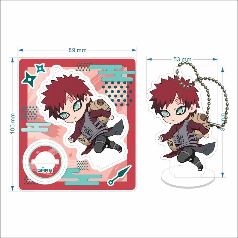 New Naruto Anime Character Keychain Pendant Desktop Ornament Multi-functional Figure Standing Plaque Acrylic Key Ring Accessorie