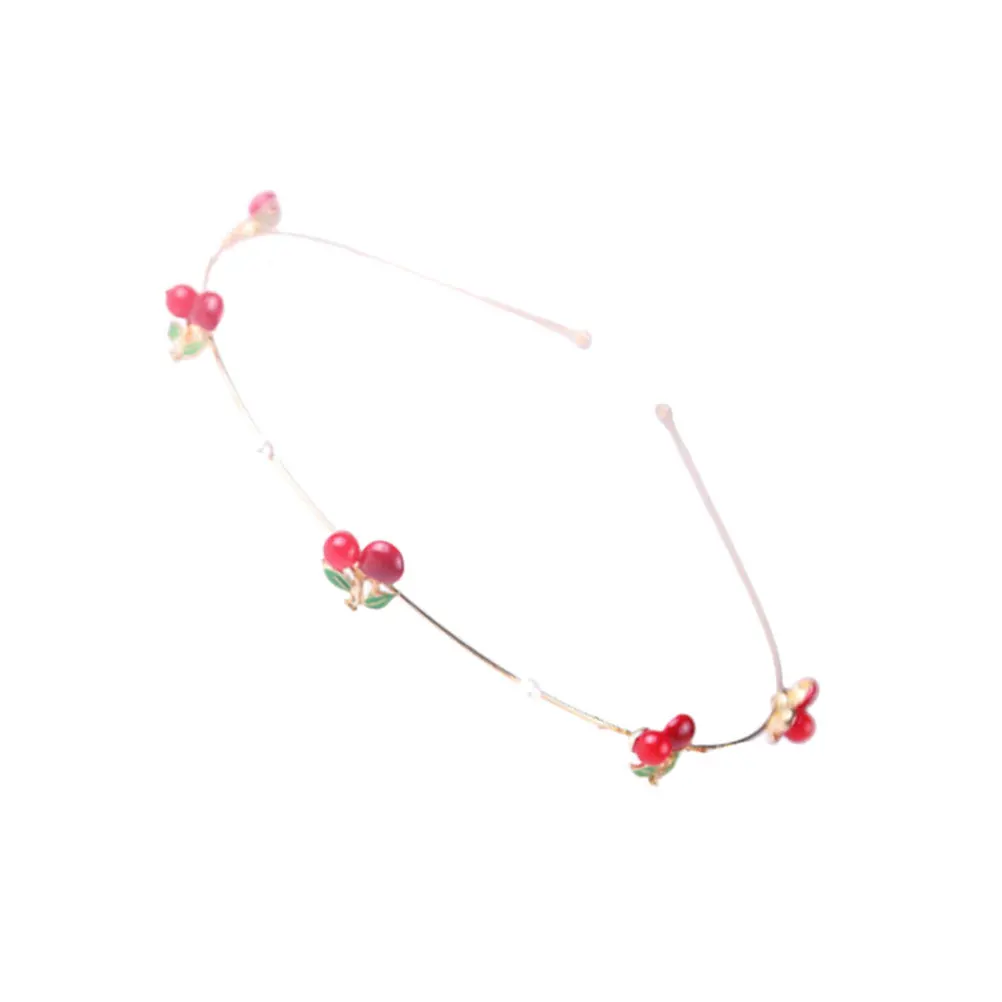 

Cherry Headb Women Hair Hoop Elegant Fashion Accessories Bridesmaid Wedding Party Prom Birthday Celebration Woman Headdress Hair