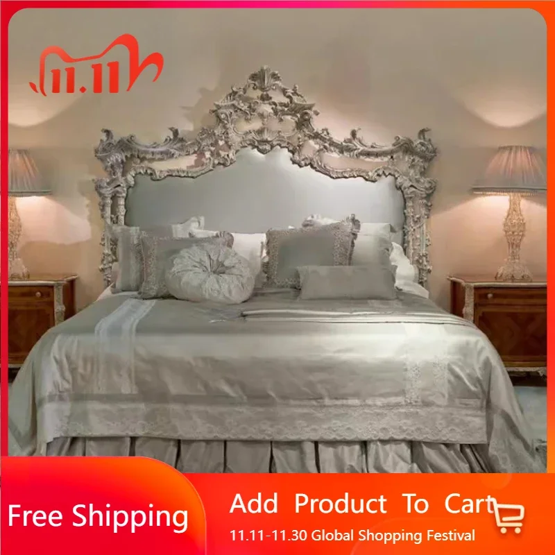 

Luxury Beauty Bed Frame Bedroom Modern Design Saving Bed European Simple Mobile Sleeping Wooden Letto Matrimoniale Furniture