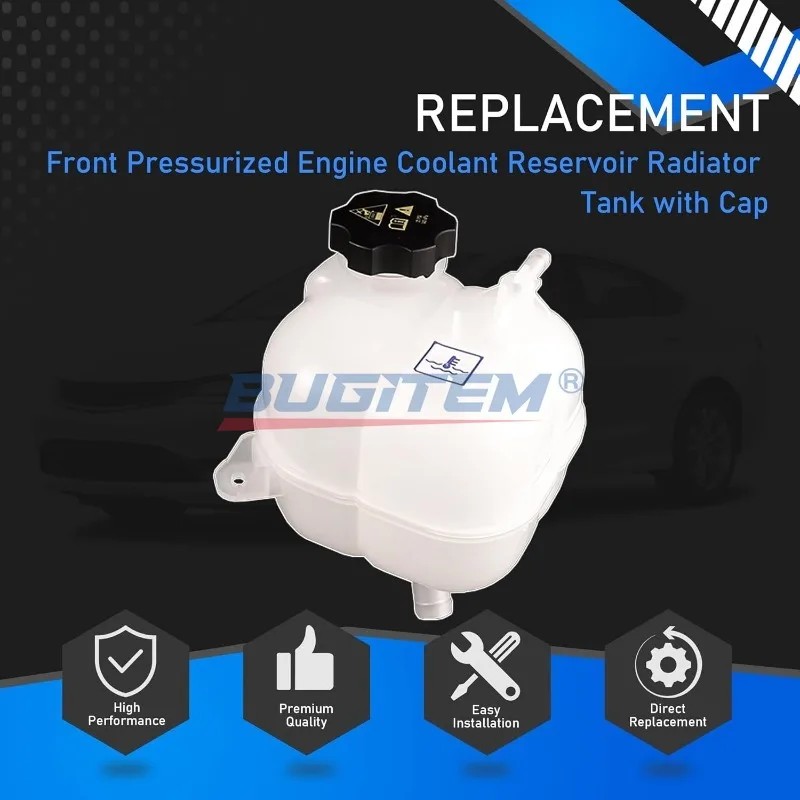68102155AD Car Coolant Reservoir Expansion Overflow Tank With Cover For Chrysler 200 2015-2017 Jeep Grand Cherokee 2014-2018