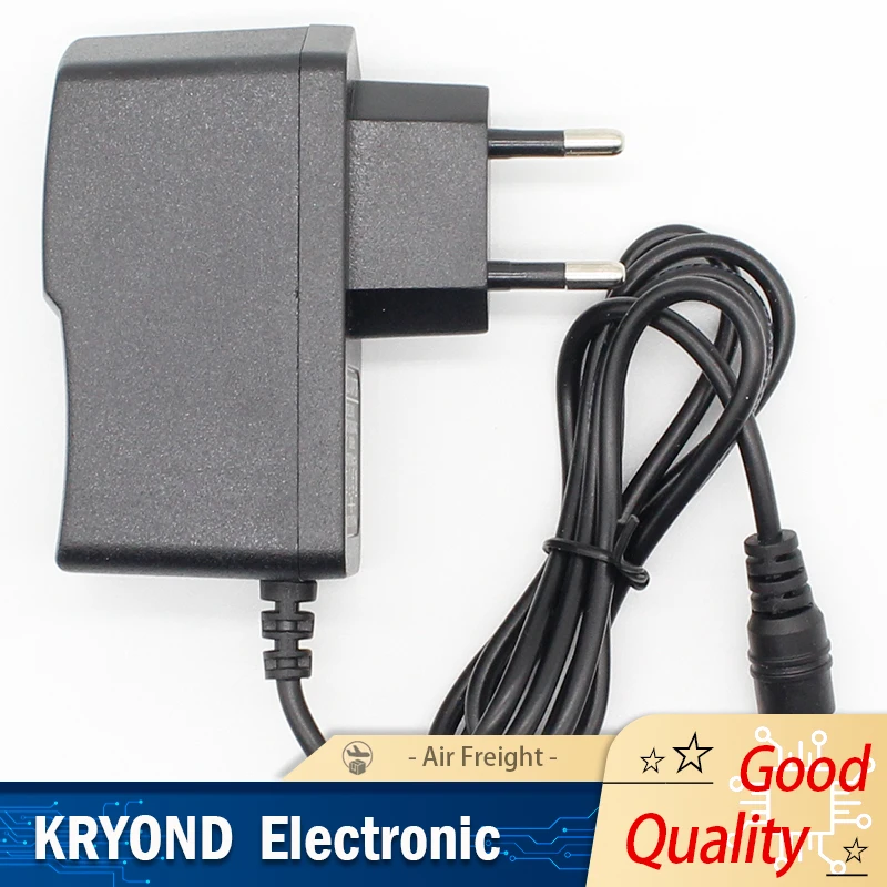 1PCS 9V 1A DC Power Adapter EU 5.5mm x 2.1mm Interface Power Supply 100-240V AC for Arduino UNO MEGA