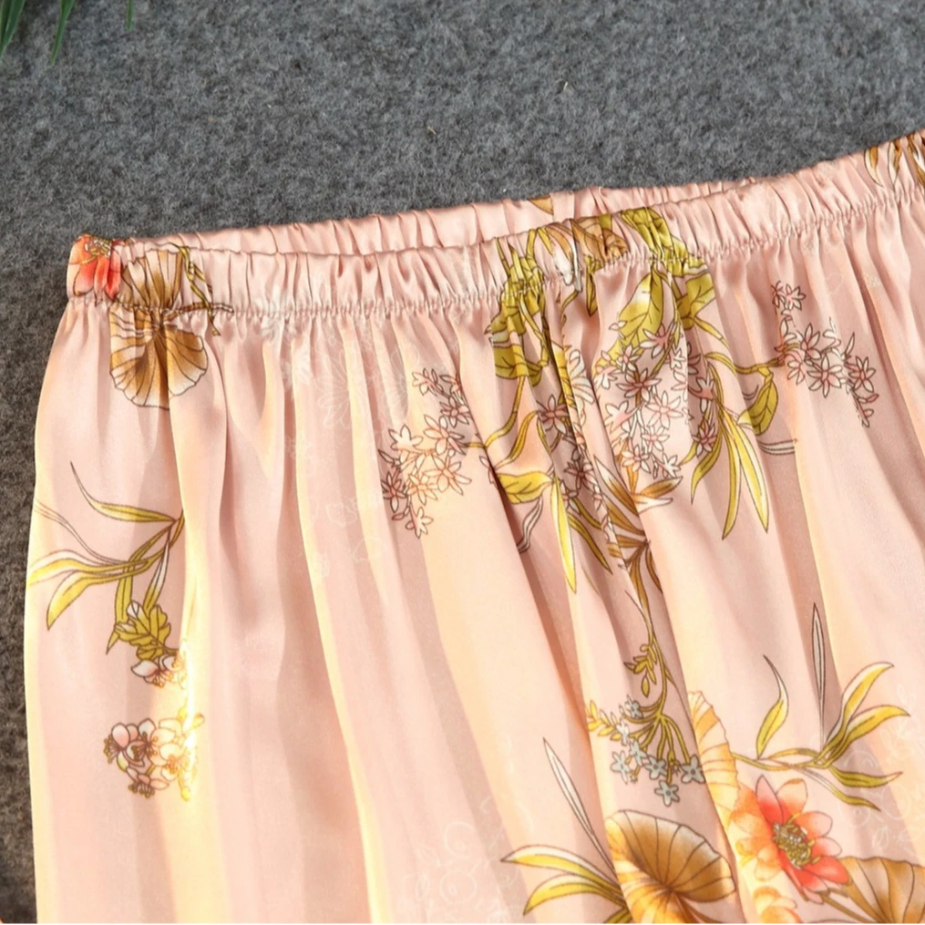2 Piece Pajamas Set Lapel Long Sleeve Pyjamas Women Rayon Sleepwear PJS Home Clothes Spring Print Nightwear Pijamas Sleep Suit 5