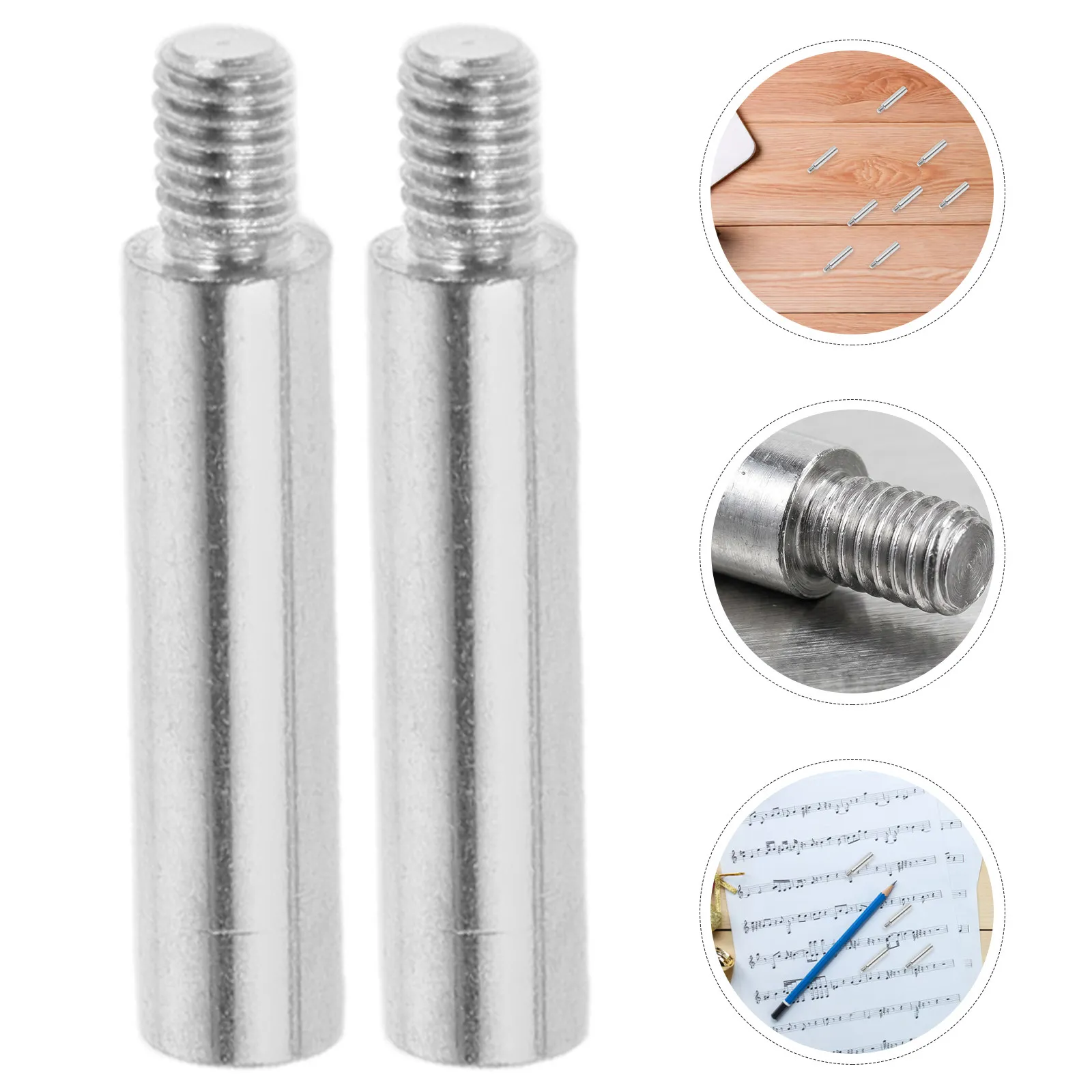 16Pcs Music Box Spindle Extension Bar Metal Threaded Rod DIY Movement Extender Replacement Parts for Music Box Repair