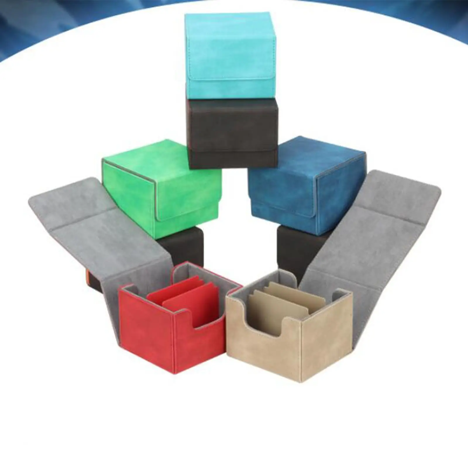 Collectible Game Card Case Protector Container with Dividers for Sports Trading Cards Storage
