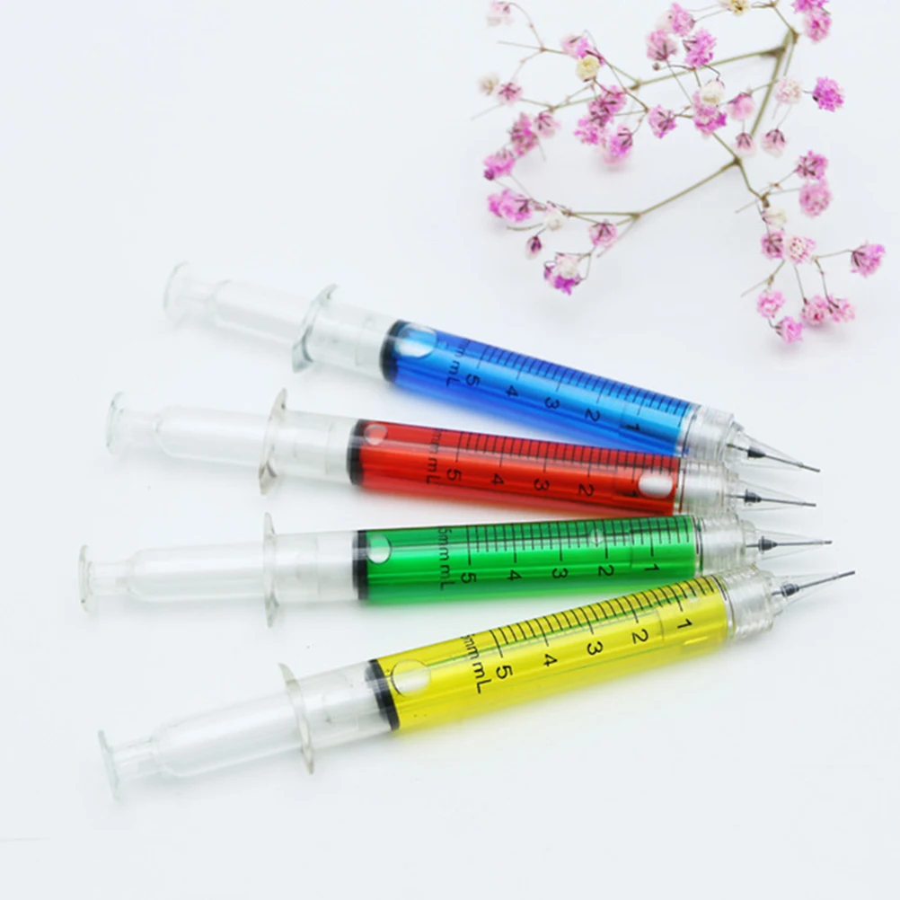 

24 шт., креативная шариковая ручка с игольной трубкой, тонкая легкая школьная и офисная ручка, забавная шариковая ручка, красочные студенческие принадлежности