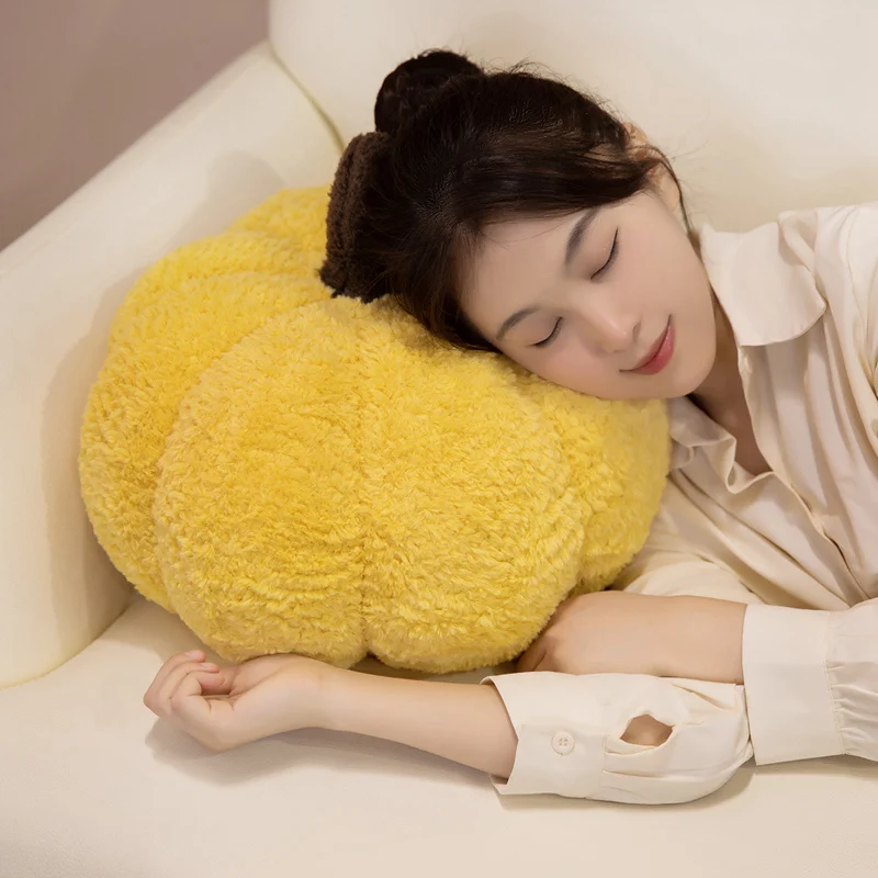 INS Style 40cm Halloween Pumpkin Plush Toy Fluffly Colorful Throw Pillow Soft Stuffed Plants Doll Sofa Cushion Home Room Decor